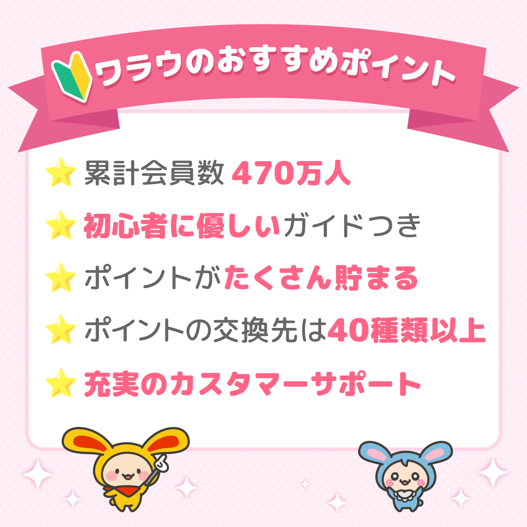ワラウのおすすめポイント