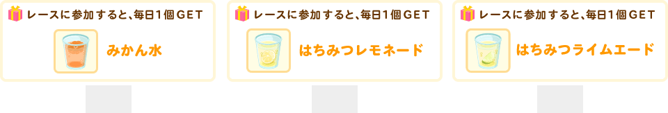 コース毎のプレゼント