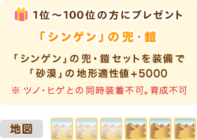1位〜100位入賞の方にプレゼント