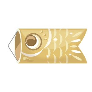 金の鯉のぼり