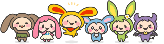 じゃんけんパパ、モモ、じゃんけんちゃん、でし、ミド、ワルコ