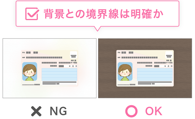 背景との境界線は明確か